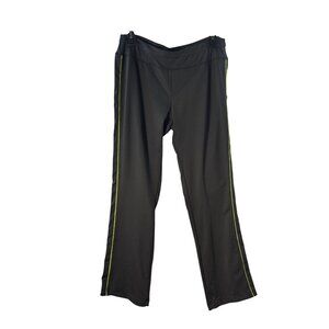 Tangerine Ladies Medium Graphite & Sulphur Green Athletic Pants 88% Polyester 12